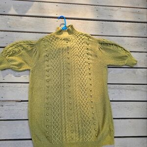 Eloquii Green Cable Knit Sweater Dress Size 22